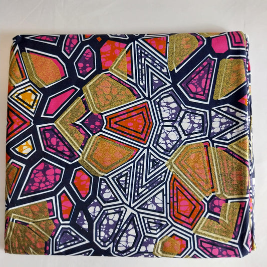 Vlisco hollandaise with beautiful glitters , African Ankara Fabric, 100% cotton Fabric , 6 yards Ankara wax, Ankara Fabric, Great Quality Ankara Fabric, Guaranteed printed Wax.