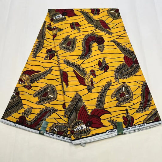 Hollandaise Vlisco. African Ankara Fabric, 100% cotton Fabric , 6 yards Ankara wax, Ankara Fabric, Great Quality Ankara Fabric, Guaranteed printed Wax.