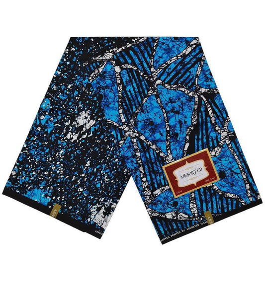 100% cotton Adire . it does not Fade. it is in 5 yards.