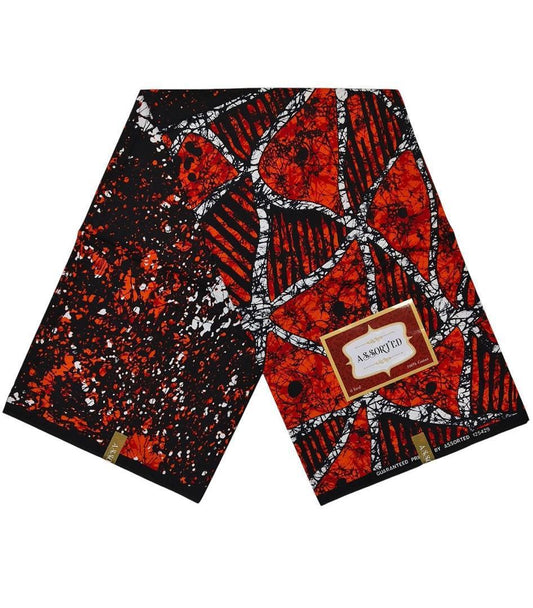 100% cotton Adire . it does not Fade. it is in 5 yards.