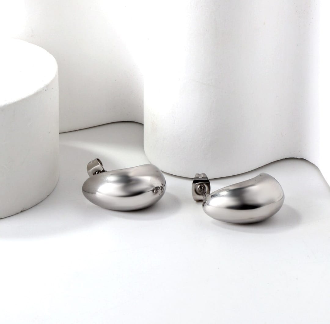 Plain Teardrop earrings. Waterproof earrings, hypoallergenic, Non-Tarnish Jewelry, Minimalist.