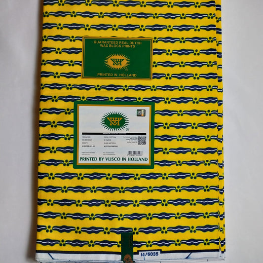 Vlisco Hollandaise, African Ankara Fabric, 100% cotton Fabric , 6 yards Ankara wax, Ankara Fabric, Great Quality Ankara Fabric, Guaranteed printed Wax.